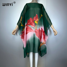 Boho Print Women Summer Fashion Party Dress Beachwear Africa Lady Kaftan Holiday