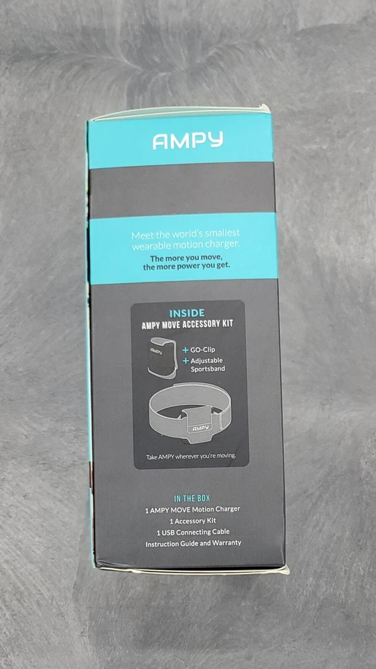 Cargador de movimiento portátil Ampy Move que se carga a través del movimiento Foto 3 de 4