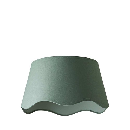 Large Lightshade Easy Fit Ceiling Shade Natural Linen Lampshade Scalloped Edge - Picture 36 of 38