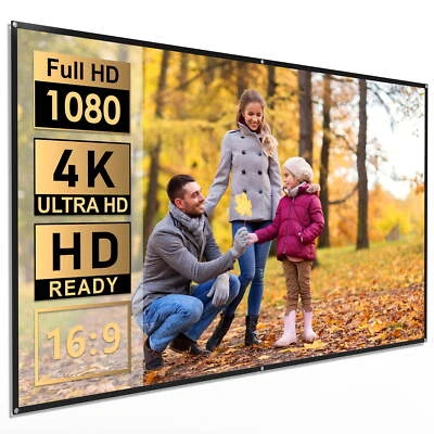 VANKYO 100" Portable Foldable 4K Projector Screen 16:9 HD Outdoor Home Cinema Theater