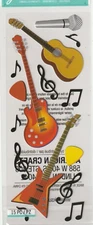 Touch of Jolee's GUITARS AND MUSIC NOTES Theme Stickers 86207 FAST FREE ship!