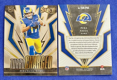 Puka Nacua 2023 Panini Select TURBO CHARGED INSERT Rookie #TUR-PNA