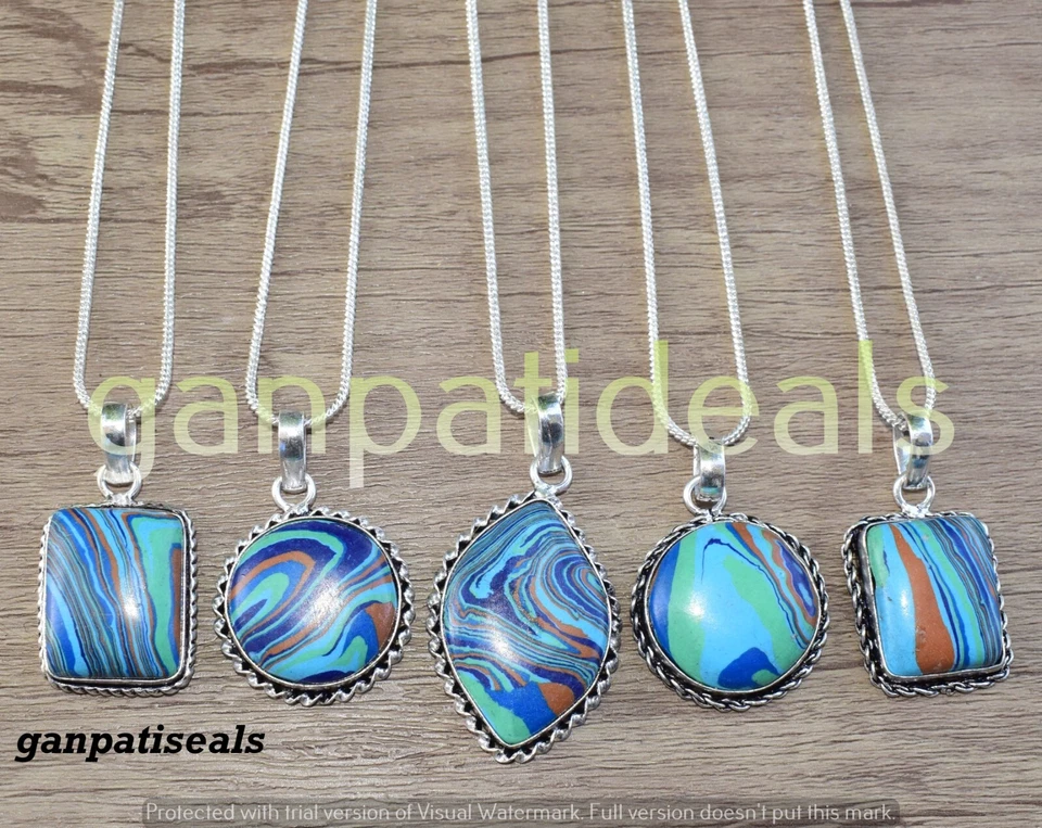 Colgante de cadena de piedras preciosas de calílice arco iris enchapado en plata 925 joyería hecha a mano Foto 3 de 4