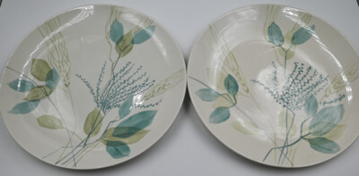 TWO Vtg Red Wing Mid-Century Merrileaf  Dinner Plates 10.5 Inches NEW