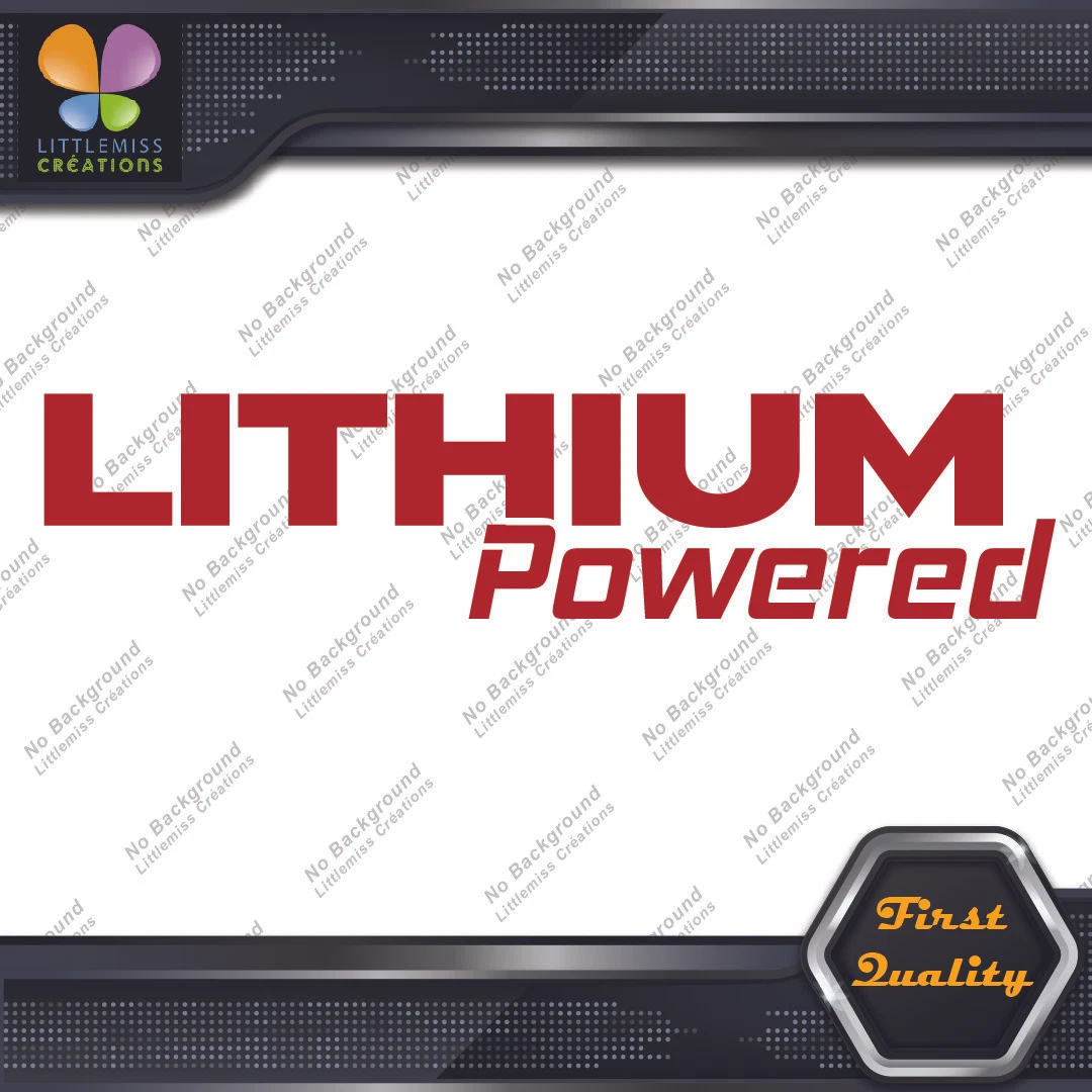 Lithium Powered Electric Cars Vehicles Logo JDM Vinyl Decals Stickers
