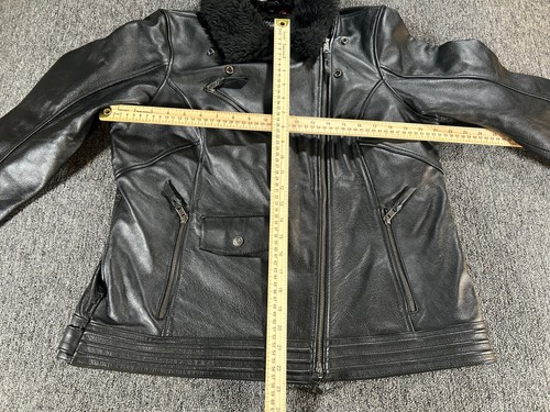 Harley-Davidson Damen Schwarz Maverick Leder Motorrad Jacke Extra Large Neu mit Etikett - Bild 19 von 21