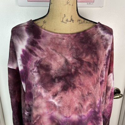 Bohemian Adrienne Vittadini Women Blouse Plus Pink Long Sleeve Top Shirt Indigo