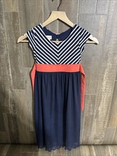 Bonnie Jean Girls Dress Navy Coral Size 5