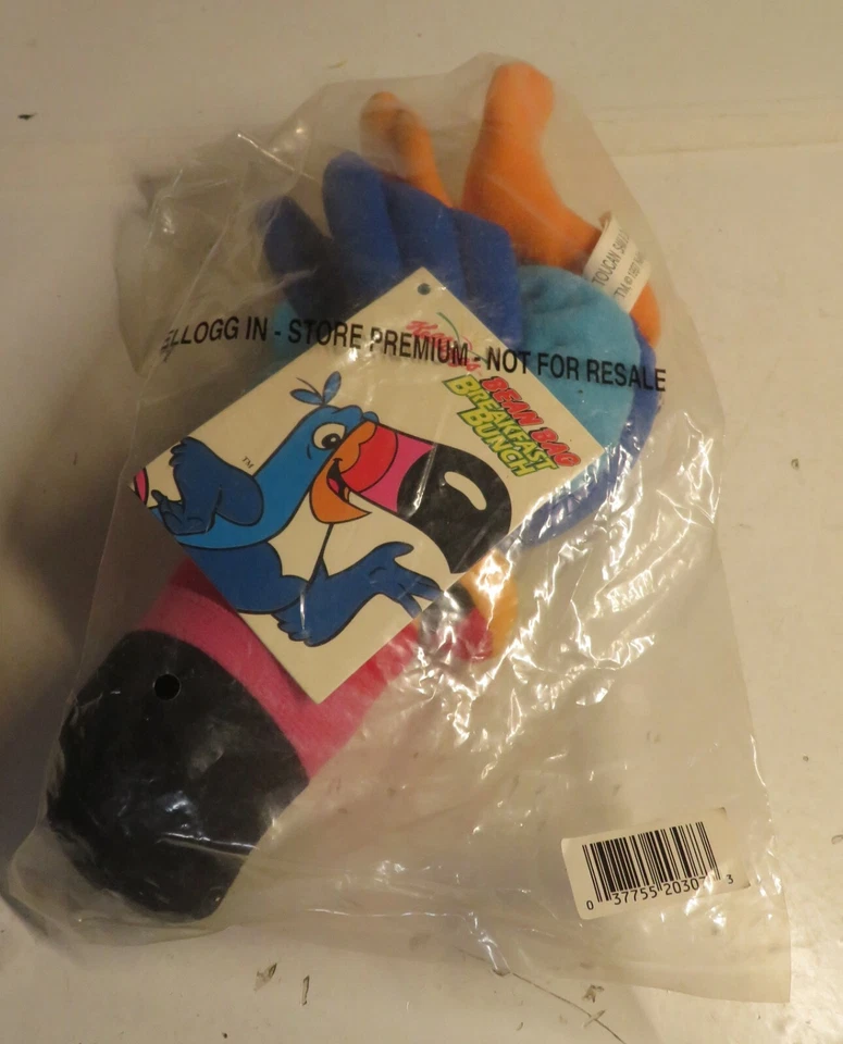 Kellogg's TOUCAN SAM Froot Loops Advertising Bird Beanie Breakfast Bunch 1997 - Image 2 of 4