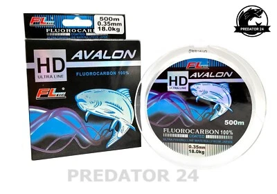 500M FLUOROCARBON FL AVALON HD MONOFILE ANGELSCHNUR VORFACHSCHNUR TRANSPARENT