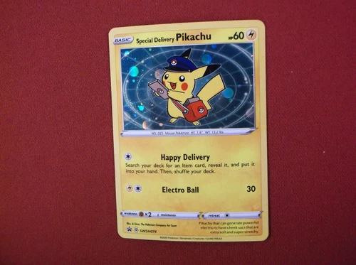 Special Delivery Pikachu (2020 Pokemon Black Star Promo SWSH074)