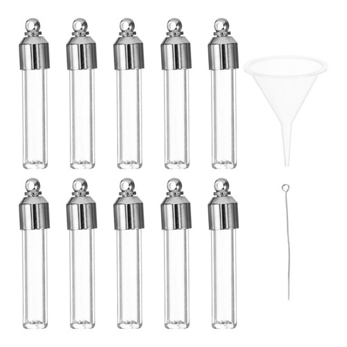 Glass Bottle Pendant Tiny Jars Mini Clear Bottles Decorative Empty - Picture 5 of 12
