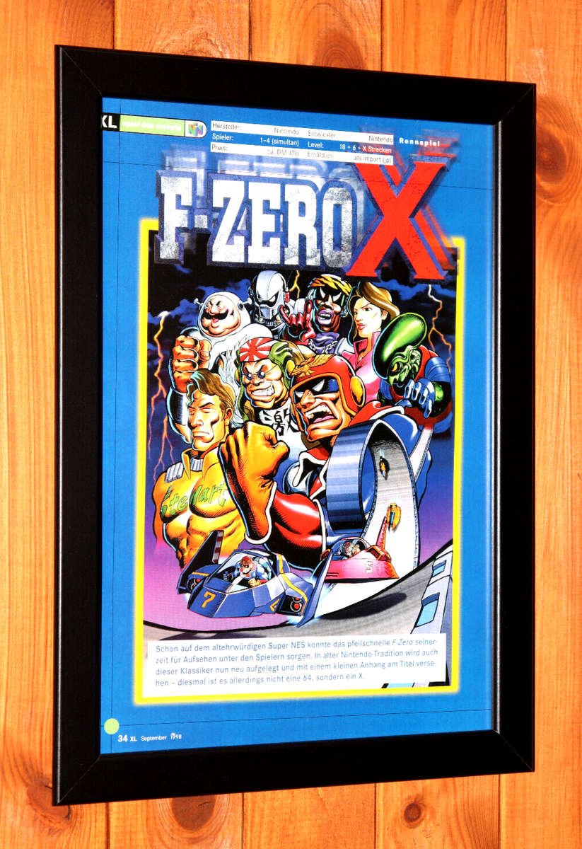 Nintendo 64 Nintendo F-Zero X N64 Poster | 1998 | Vintage | Rare
