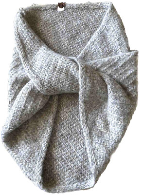 Buff Cable Knit Crochet Neck Gaiter Warmer Adults Beige Made In Spain