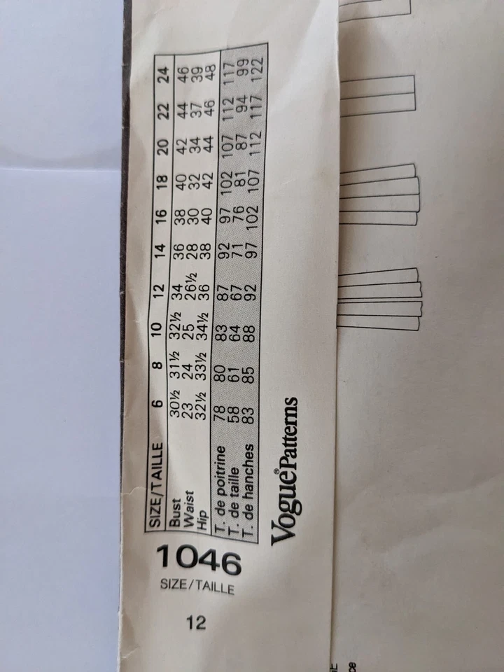 Vogue 1046 Vintage 90s Sewing Pattern Givency long dress & long coat Size 12  - Image 3 of 3
