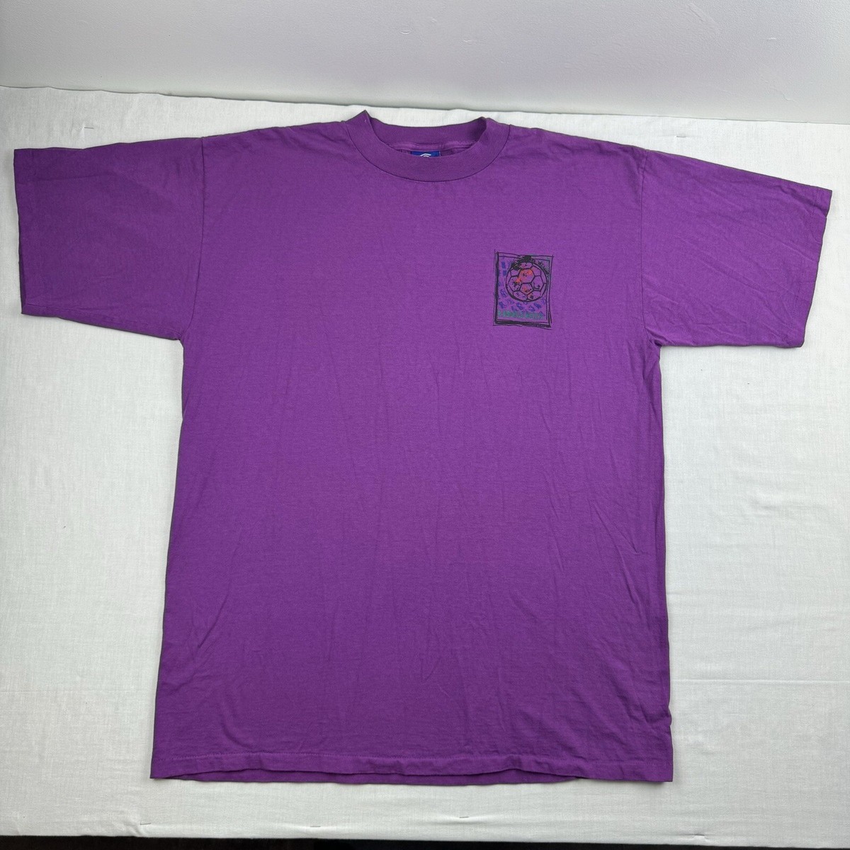 Vintage Umbro T Shirt Adult XL Purple Soccer Sports Big