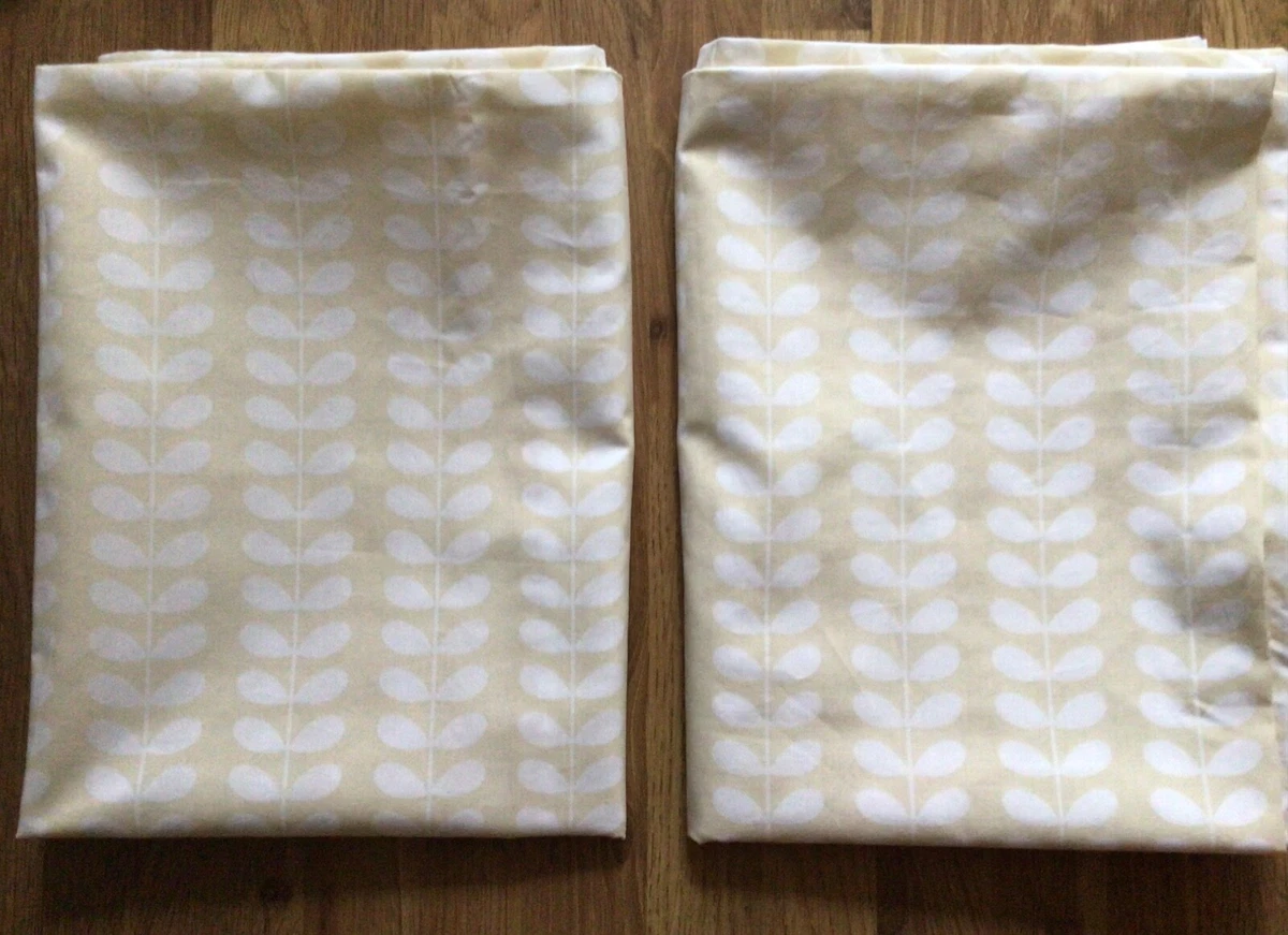 2 Housewife Pillowcases Handmade With Tiny Stem Cream Orla Kiely