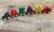Name Trains Engine Caboose Magnetic Wooden Train Maple Landmark / GEAN