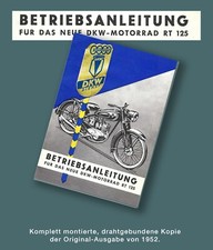 DKW Motorrad RT 125 Betriebsanleitung (1952), geheftete Kopie in Superqualität! 