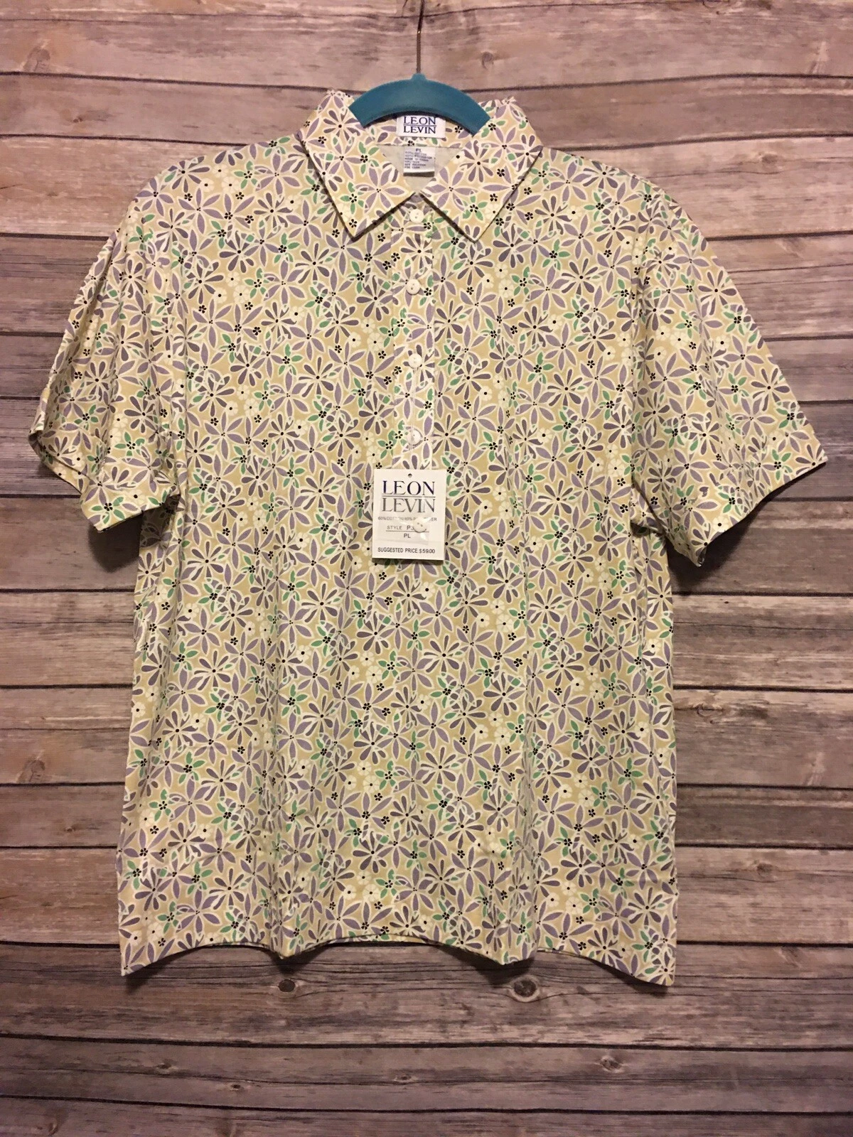 Leon Levin Women's Polo Shirt PL Pastel Floral Short Sleeve Soft Cotton Blend
Opens in a new window 