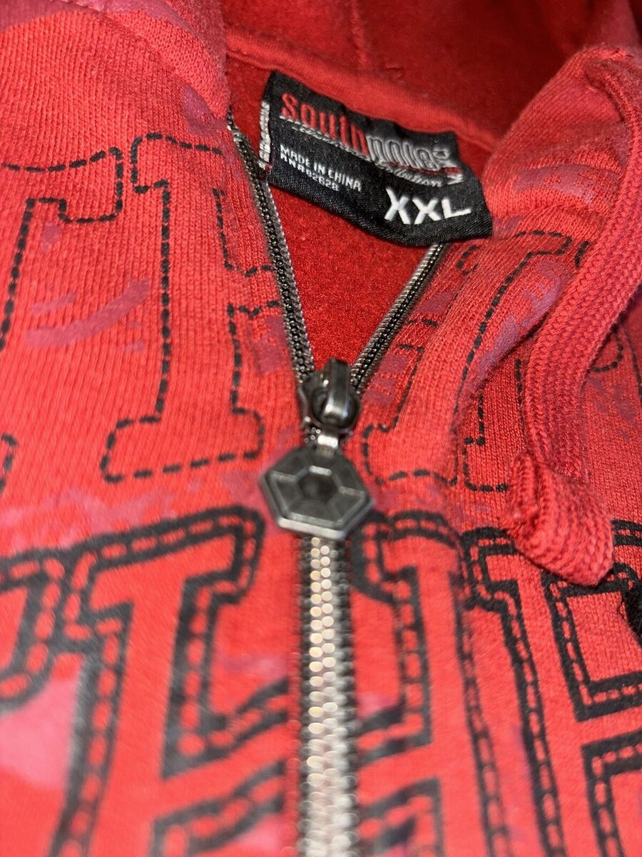 VTG Y2K Southpole Classic Stitched Red Full Zip XXL Hoodie VTG Y2K Southpole Classic Stitched Red Full Zip XXL Hoodie