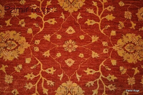 9x12 ft. rug TOP quality Handmade RED GOLD, FLORAL natural wool natural dyes - Picture 3 of 12