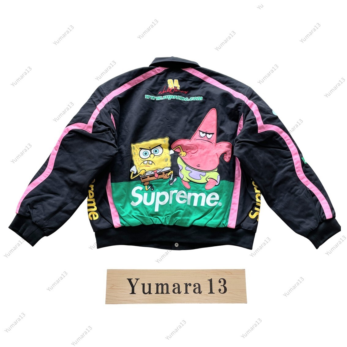 ジャケット・アウター Supreme SpongeBob SquarePants Jeff Supreme SpongeBob SquarePants Jeff Hamilton Racing Jacket