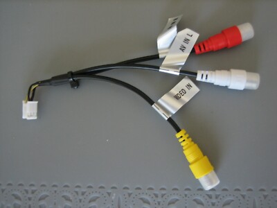 Jensen Original AV In & Video In RCA Cable 6 Pins for CAR1000, CAR8000