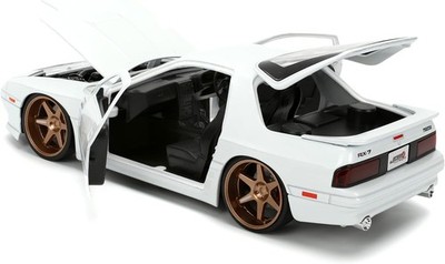 Jada 1:24 JDM Tuners 1985 Mazda RX-7 White Diecast Model Car 35955