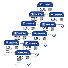 10 VARTA 357 SR44SW Battery Silver 1.55V Coin Button Cell Watch Exp 2026
