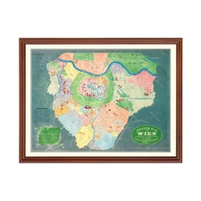 Old Map of Vienna 1843 - Vintage Austria Art Wall Decor Prin