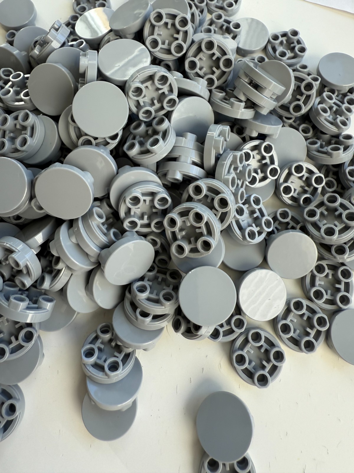 LEGO-NEW-#3567-LIGHT BLUISH GREY-TILE ROUND 2 X 2 INVERTED-5 PIECES | eBay