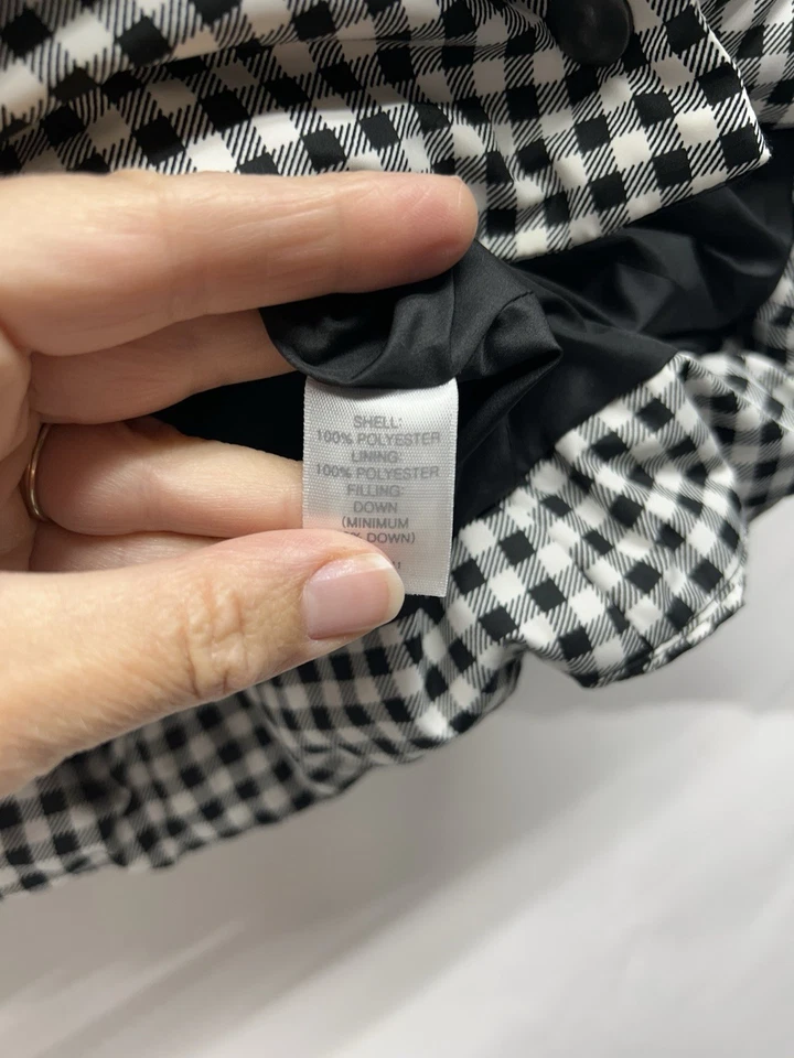 Chaleco acolchado a cuadros Jill Down XL negro/blanco para mujer (HU) Foto 3 de 4
