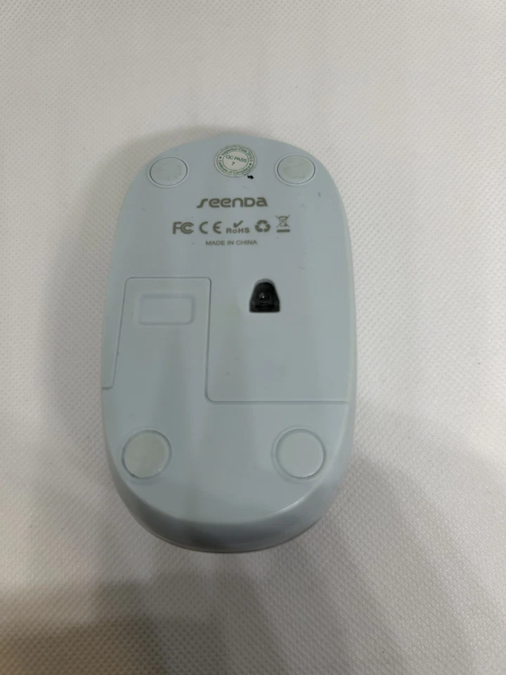 Seena Wireless Battery ChargeMouse 2.4GHz/USB, Silent Click, Portable, Baby Blue - Image 2 of 4