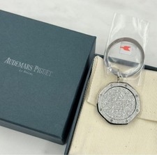 Audemars Piguet Octagonal Silver Stainless Steel Keyring Keychain with Box