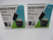 2 New Boxes of 50 Accu-Chek Guide Test Strips Boxes Exp. 11/03 thru 12/05/2027