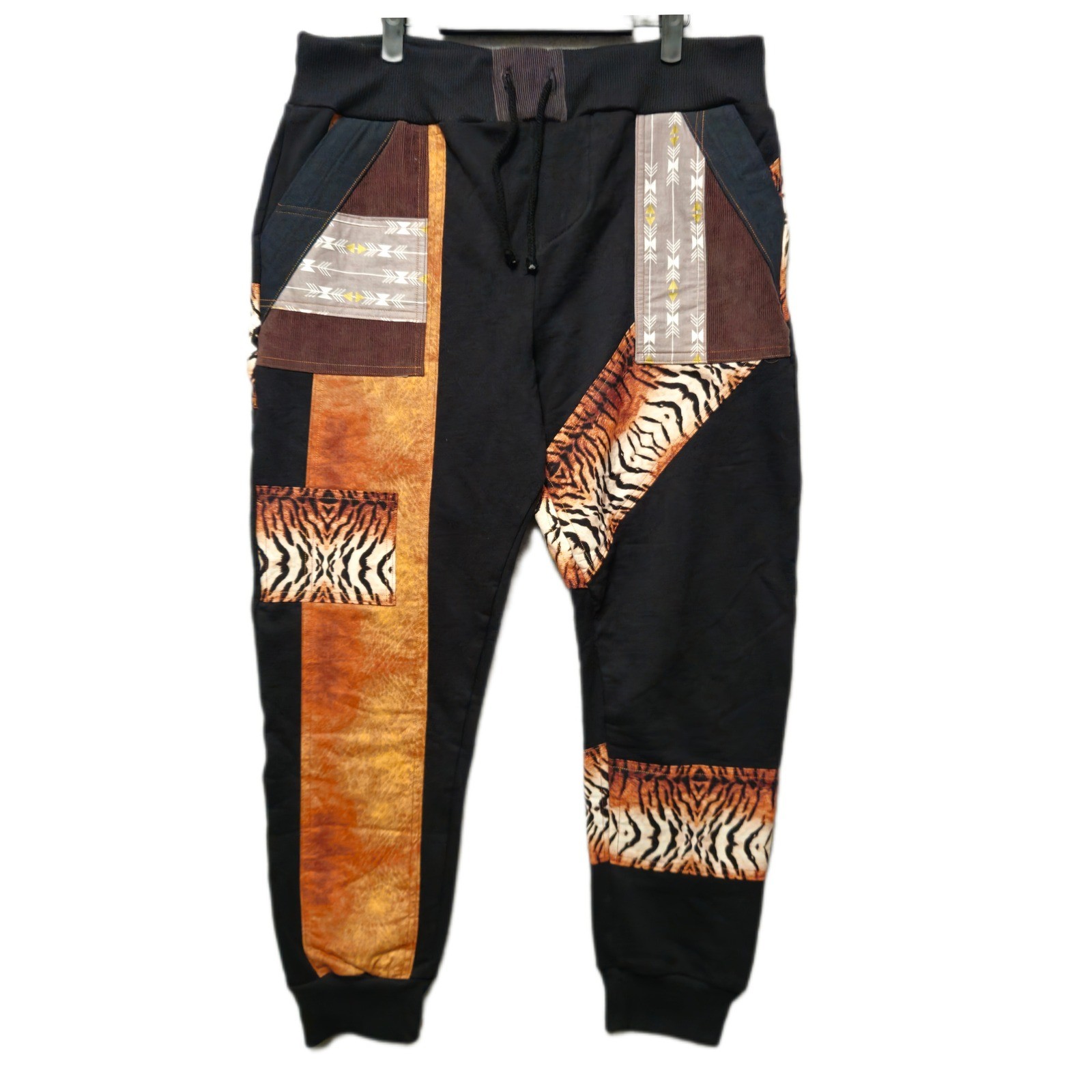LOBO CREATIONS Patchwork Joggers Large Handmade T… - image 1