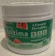 Ultima Replenisher Daily Electrolyte Powder Watermelon Drink Mix 30 Srvng 8/27