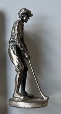 Golfer Putting Pewter Figurine