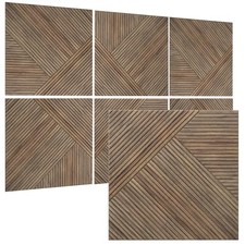 Acoustic Panels for Wall and Ceiling - 6 Pack 2'x2'x0.4,Self Natural Walnut