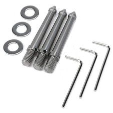 3 PCS 80mm 3/8 Inch Stainless Steel Tripod Monopod Ground Spikes Mount