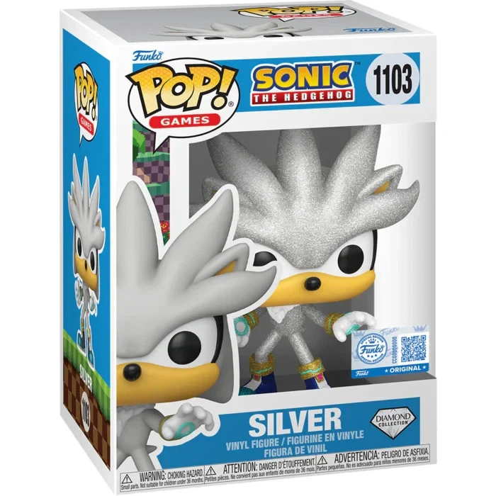 Sonic The Hedgehog - Plateado (DIAMANTE) Exclusivo + PROTECTOR POP Foto 2 de 4