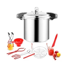 24 qt Pressure Canner with Gauge[14.5 PSI],with Canning Supplies 7 pc set,lar...
