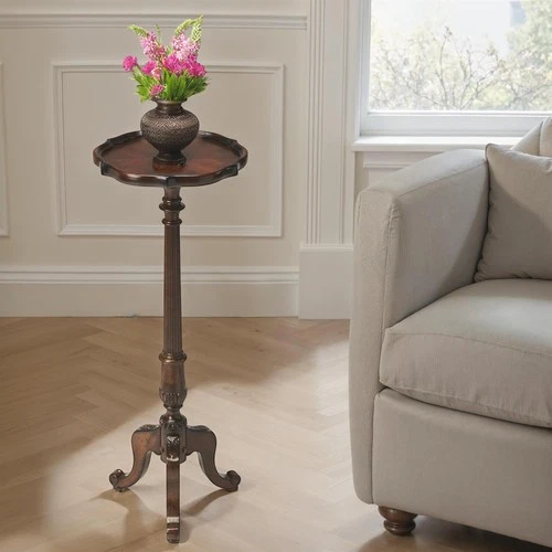 Butler Specialty Chatsworth Wood Pedestal Plant Stand / Drink Table - Cherry - Picture 2 of 4