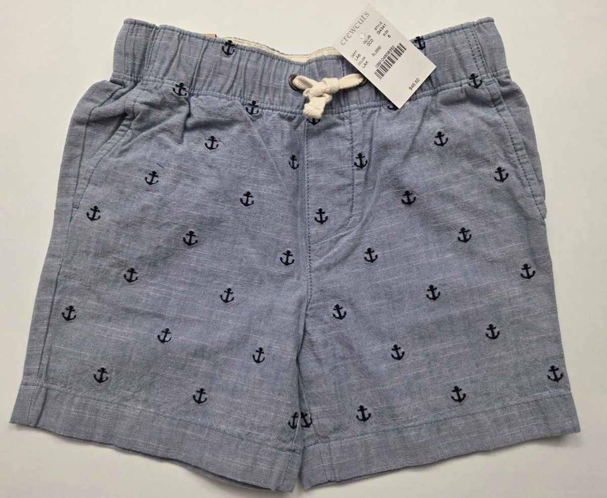 Short à Quai Classique J.Crewcuts Garçon/Fille - Bleu Chambray Taille 5, Cordon