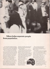 Nikon Vintage Magazine Print Ad 1974 Camera F2 Nikkor Lenses