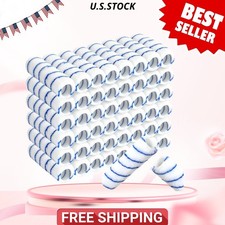 48-Pc 9"x1/2" Microfiber Paint Roller Covers, High-Capacity, Blue Stripe48-Pc 9"