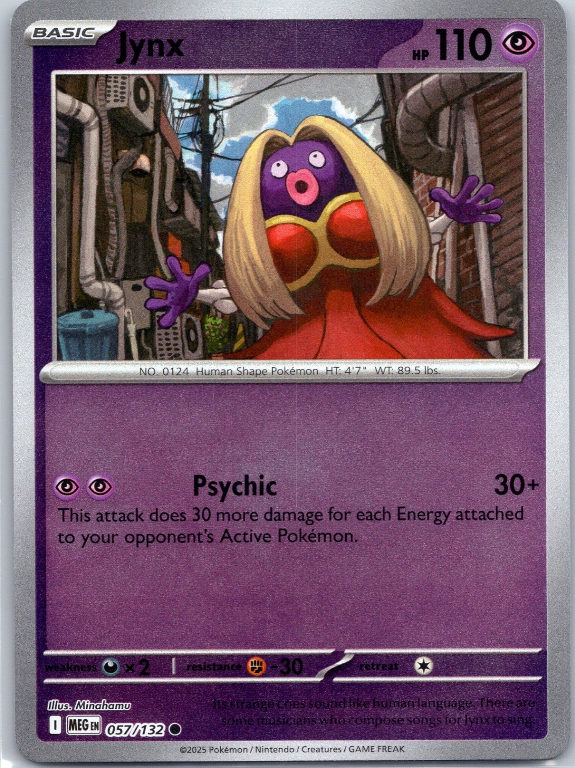 Jynx Reverse Holo ME01: Mega Evolution #057/132 NM