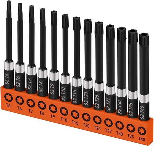 3" Long 13-Piece S2 Alloy Security Torx Bit Set | Ideal for Automotive Repairs - Picture 3 of 8