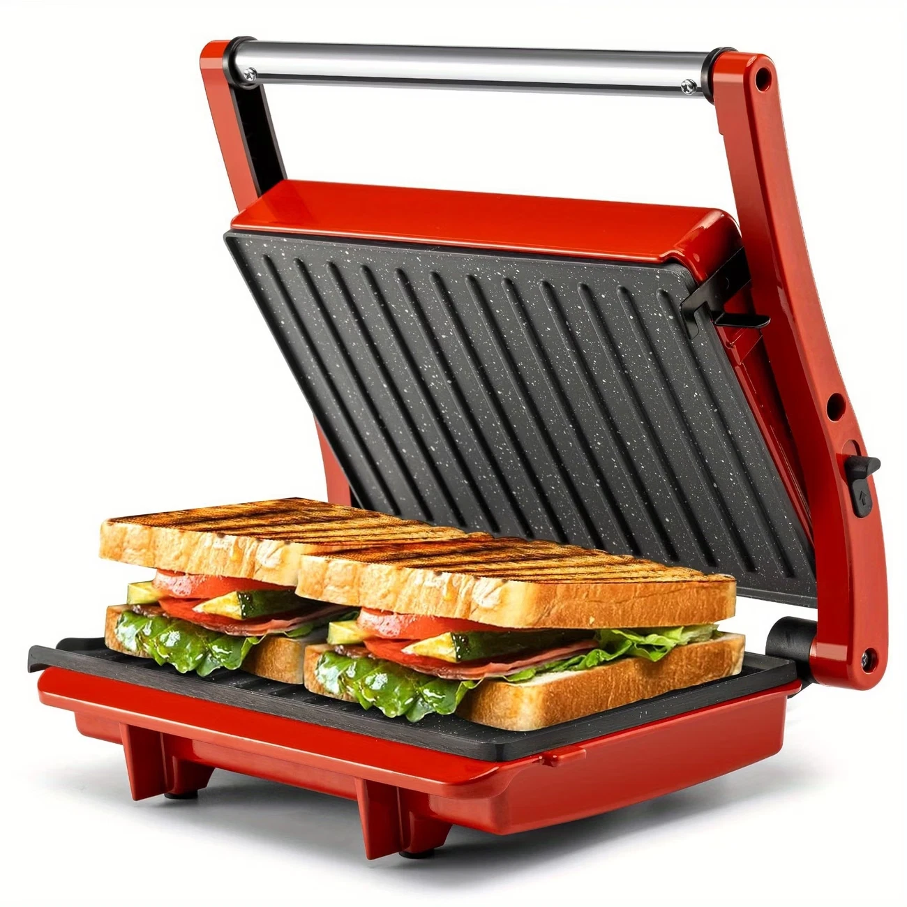 3-in-1 Electric Indoor Grill & Panini Press with Non-Stick Stainless Steel Plate
Opens in a new wind